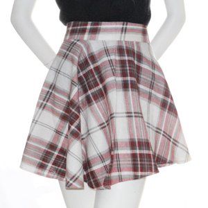 Women flannel mini skirt
